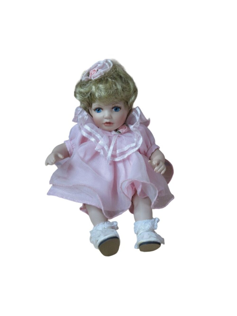 Marie Osmond Tiny Tot Porcelain 8" Sitting Doll Vintage 2000